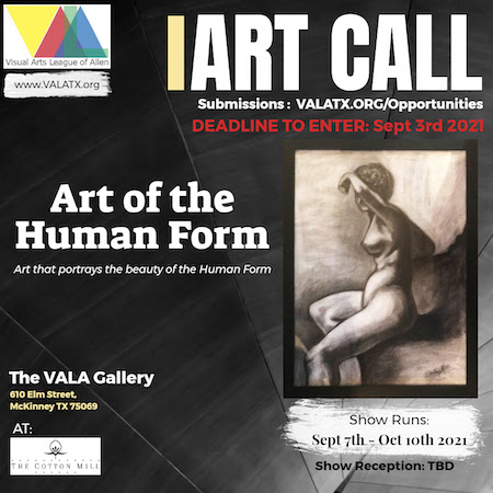 VALA’s Art of the Human Form – call deadline Sept. 3
