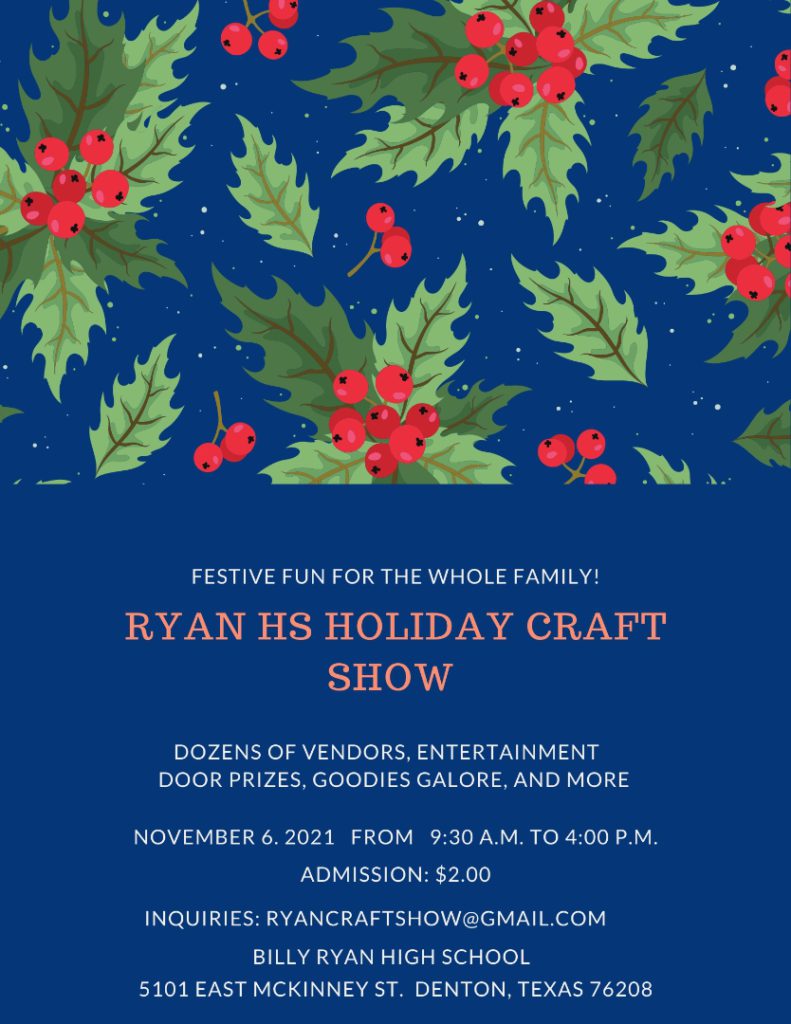 Ryan HS Holiday Craft Show Nov. 6