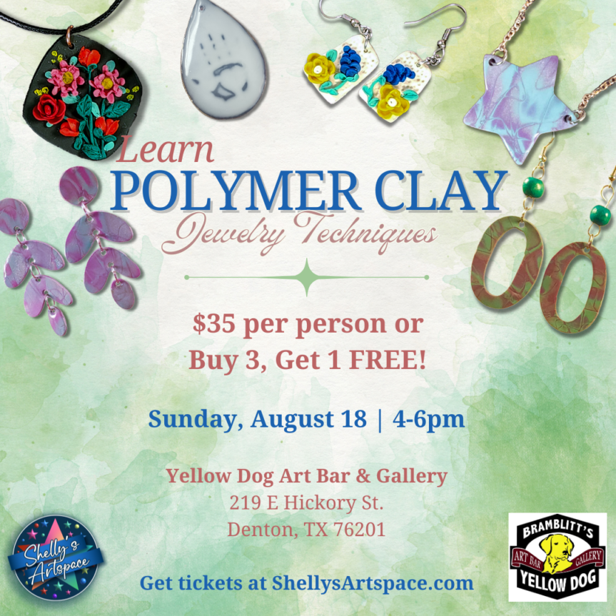 Learn Polymer Clay Jewelry Techniques at Yellow Dog Art Bar